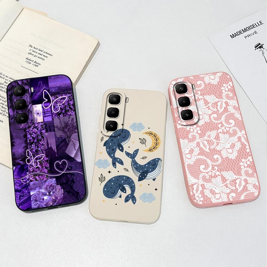 For Infinix Hot 60 50 Pro Plus 40Pro 30 Play 70 60i 50i 40i 30i Phone Case Sweet Bunny Cake New Upgrade Soft Smooth Silicone Lightweight Durable Shell