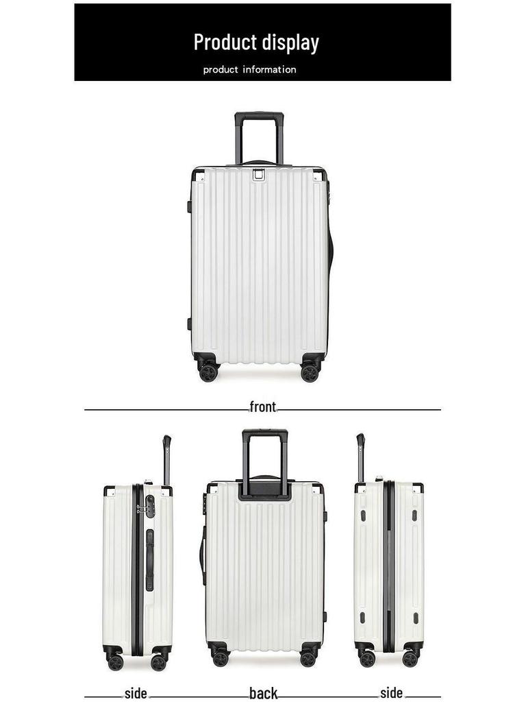 24-inch Women's Ultralight Trolley Suitcase - Large Capacity, Thickened Design with Zipper - 20-inch Cabin Option