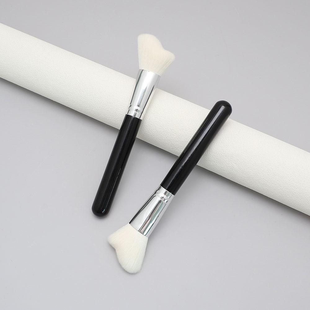 HMU Single V-Shape Heart-Shaped Makeup Brush Foundation Brush Loose Powder Blush Face Concealer Contour Brush