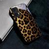 Goldfarbene Leopardenmuster Schwarze Glas-Handyhülle für Motorola Moto G14 G22 G24Power G24 G34 G35 G45 G54 G55 G75 G84 G85 Harte Rückseite