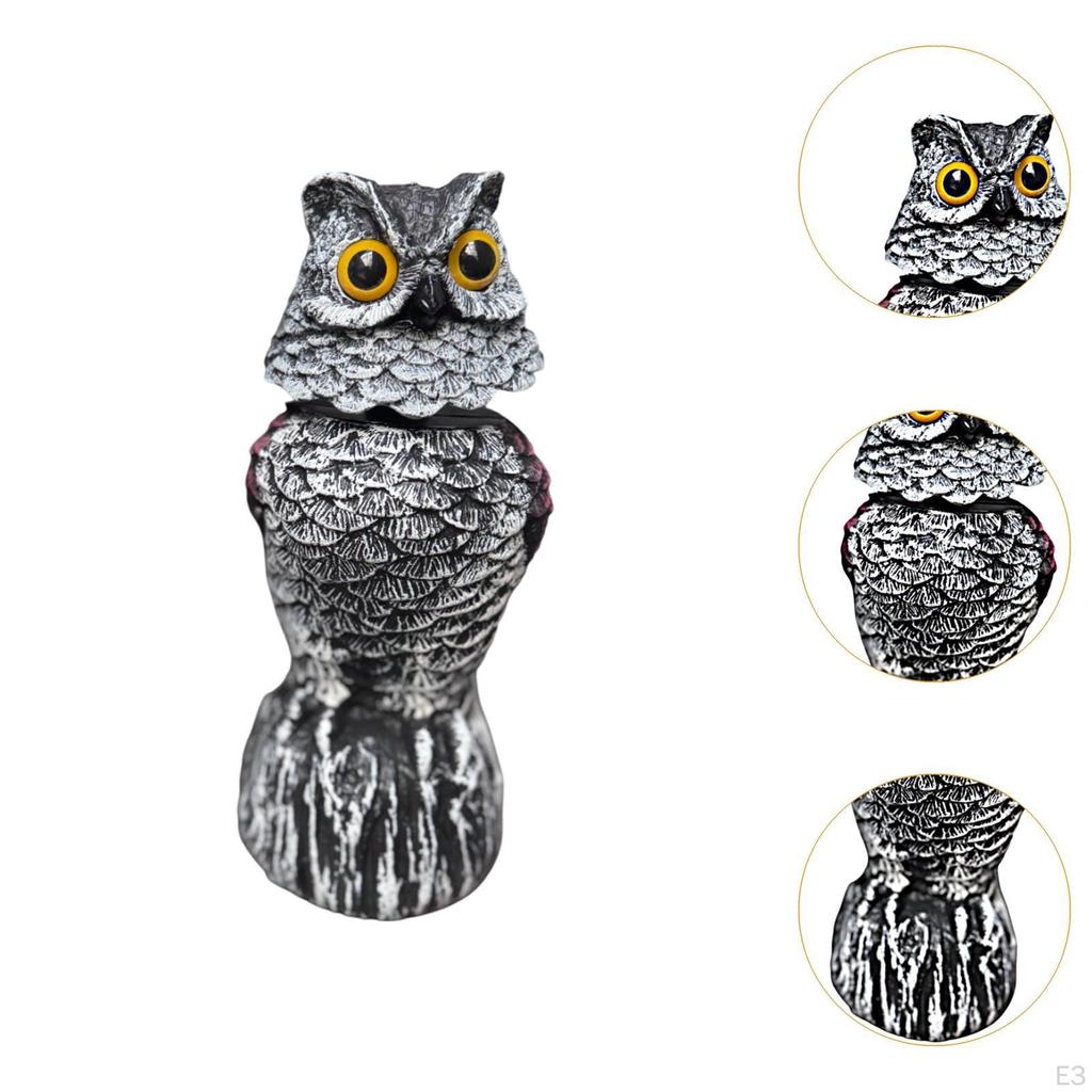 Garden Statue Owl Figurines Gifts Crafts Accessories,Sway Head Sculpture Landscape Ornaments for