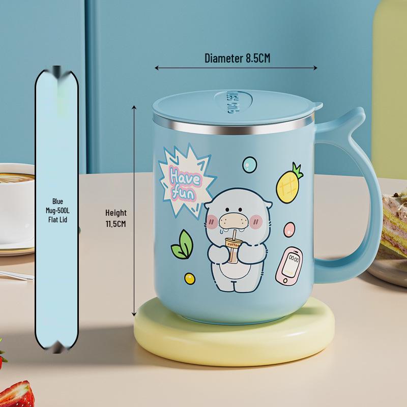Beerus Gang Insulated Mug with Lid - Leak-proof, Dustproof, Double-layer Water Cup for Kids & Office.