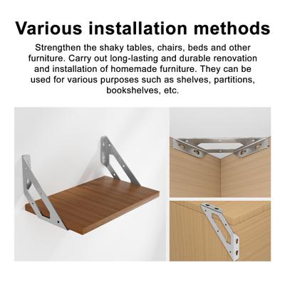 Right Angle Retainer Support Frame with Porous Design Decorative Corner Bracket Anti-Scratch Surface Treatment Angle Bracket