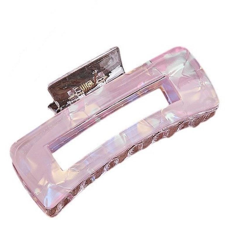 Korean Fashion Transparent Candy Color Square Hair Clip - Imitation Acetate Shark Clip for All Hairstyles
