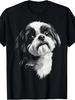 Retro Shih Tzu Dog T-Shirt - Vintage Shih Tzu Graphic Tee with Round Neck, Machi