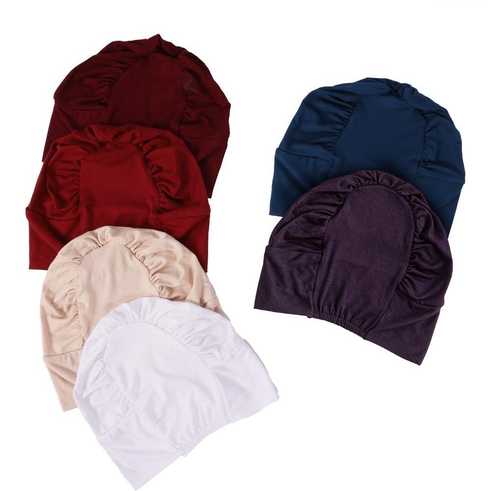 Elastic Hijab Caps Wrap Style Cancer Chemo Hat New Turban Hat  Hair Loss