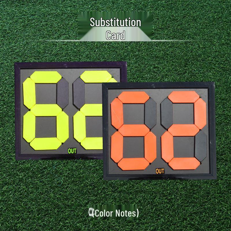 Double-Sided Manual Football Substitution & Scoreboard with 2-Digit Flip Display
