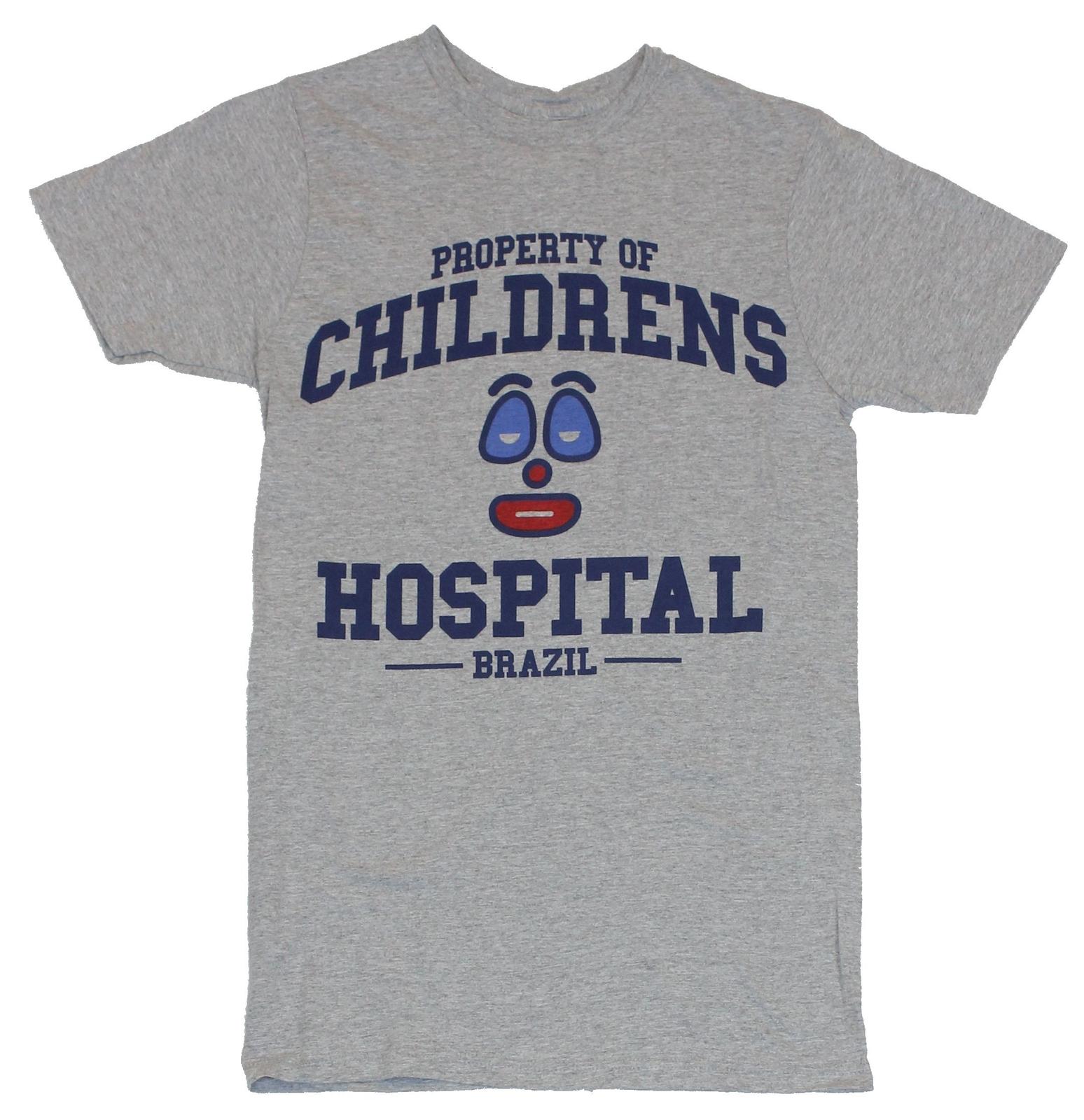 Children s Hospital Mens T-Shirt - Property of Brazil Clown Face Image XXL