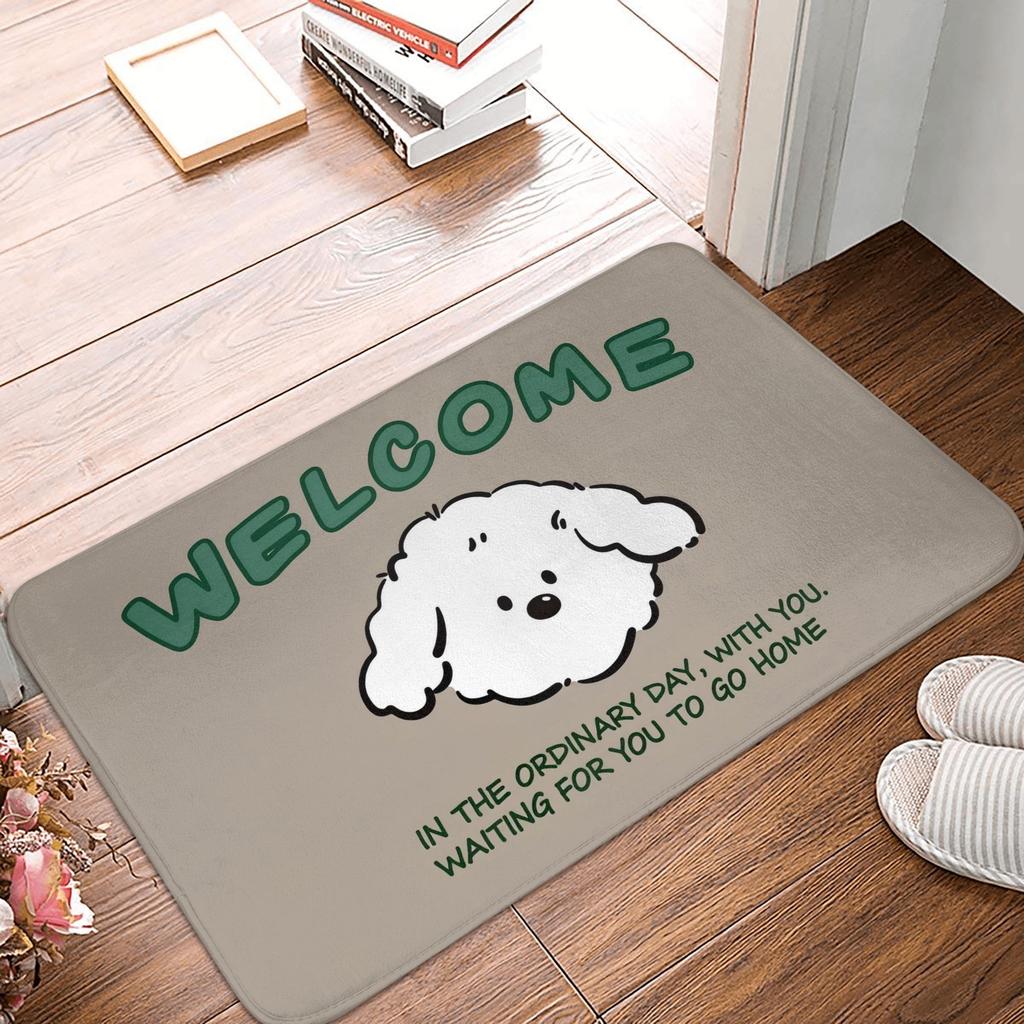 Ins Style Cartoon Animals Welcome Front Door Mat Anti-Slip Indoor Waterproof Doormat Garden Garage Entrance Rug Carpet