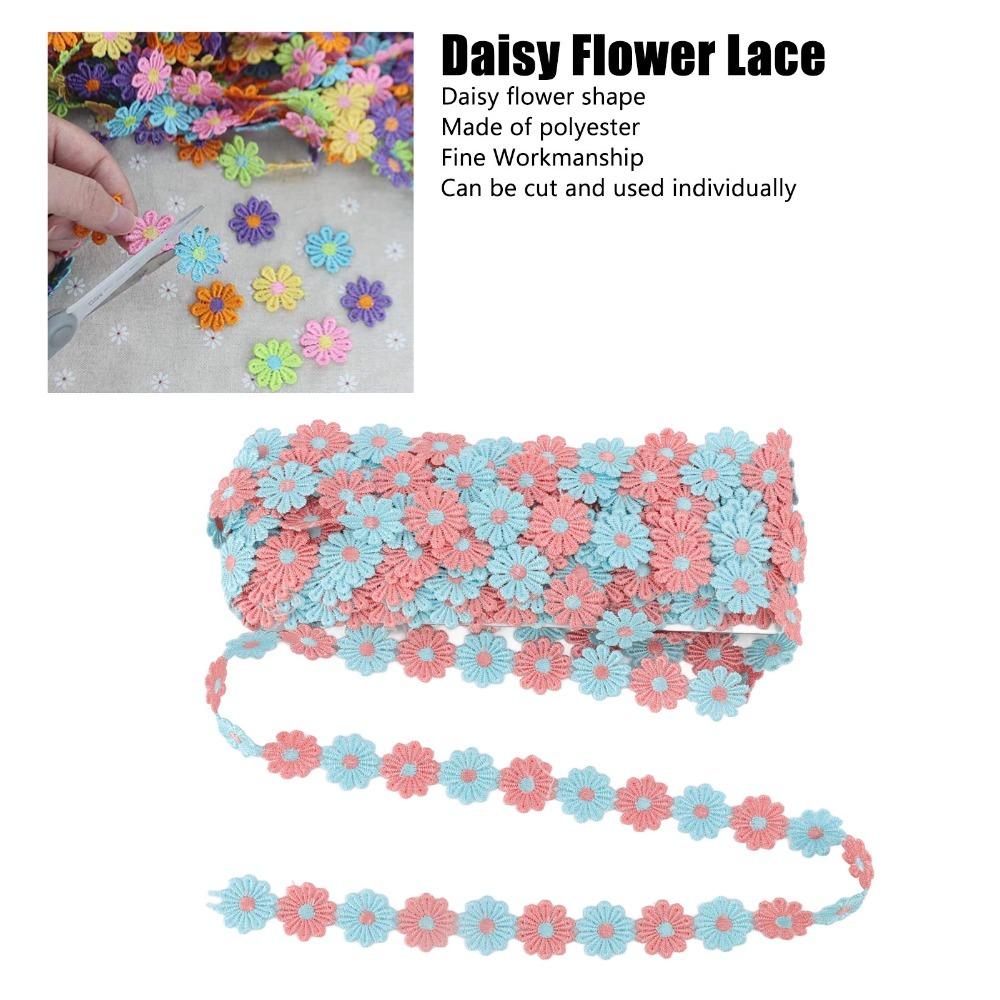 Wide Edge Design Flower Lace Trim Embroidered Floral Pattern Floral Lace Ribbon DIY Crafts