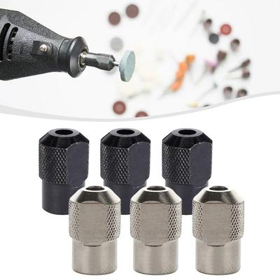1/5Pcs Silver Black Mini Drill Chuck Zinc Alloy Electric Grinder Accessories Durable Chuck Nut