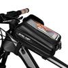 Mountain Bike Front Top Tube Pouches Pannier Phone Mount Holder Handlebar Bag with Touch Screens Cell Phone Bag Holder