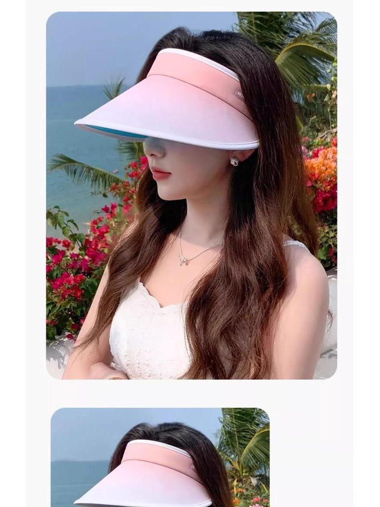 Gradient UV Protection Sun Hat with Large Brim for Cycling