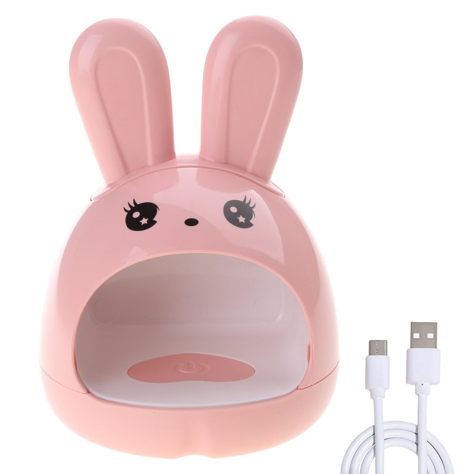 

24 Вт лампа для ногтей быстросохнущая светодиодная лампа для ногтей мини-лампа для фототерапии ногтей милая лампа для ногтей кролик своими руками практичные инструменты для нейл-арта розовый