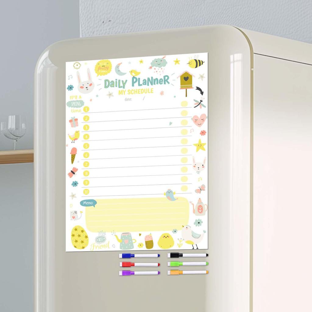 Multi-Style Magnetic Message Board: Wipeable Refrigerator Whiteboard Sticker