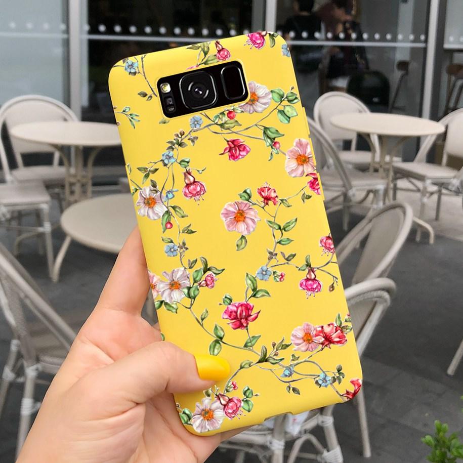 Shockproof Case For Samsung S8 Plus SM-G955F Cover Colorful Daisy Cactus Soft Matte Phone Case For Samsung S8 S 8 S8+ G950F Capa