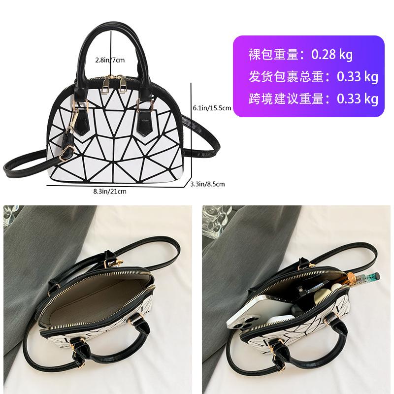 Stylish and Simple Handbag Women's New Trend Casual Shoulder Messenger Bag Laser Handbag Women's Bag