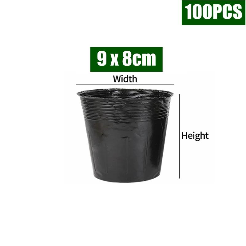 10-100Pcs Plastic Seedling Cup Disposable Thickened Nursery Pots For Transplanting Flower Vegetable Planting Seeding Grow Bags