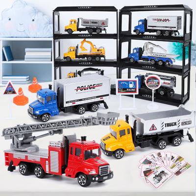 Alloy Car Model 1:64 Car Model, Collector'S Edition Alloy Model Engineering Police Car, Color Box Packaging