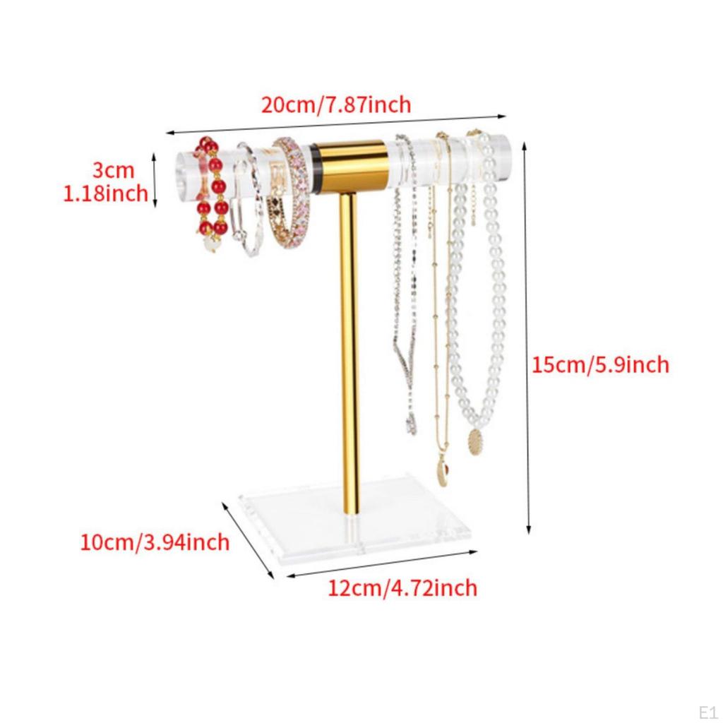Acrylic Jewelry Display Stand Elegant Design Necklace Rack Thickened Base