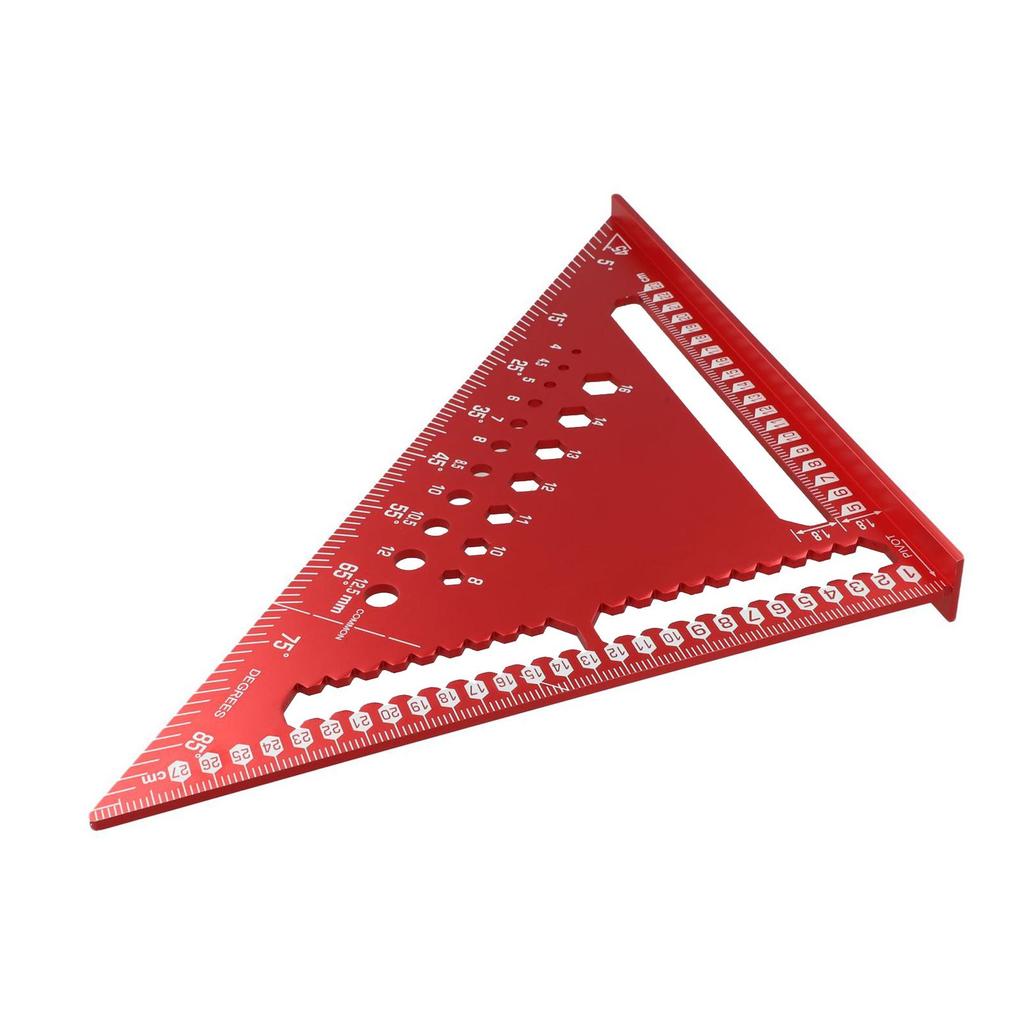 Aluminum 12in Woodworking Square Angle Measuring Tool with Dual Scale for Precision Marking and Angle Finding in Woodworking