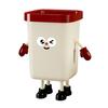 Cartoon Trash Can 12L/15L Household Waste Bin Open Top Cute Garbage Can with Legs Hands for Kitchen Bathroom Office Bedroom