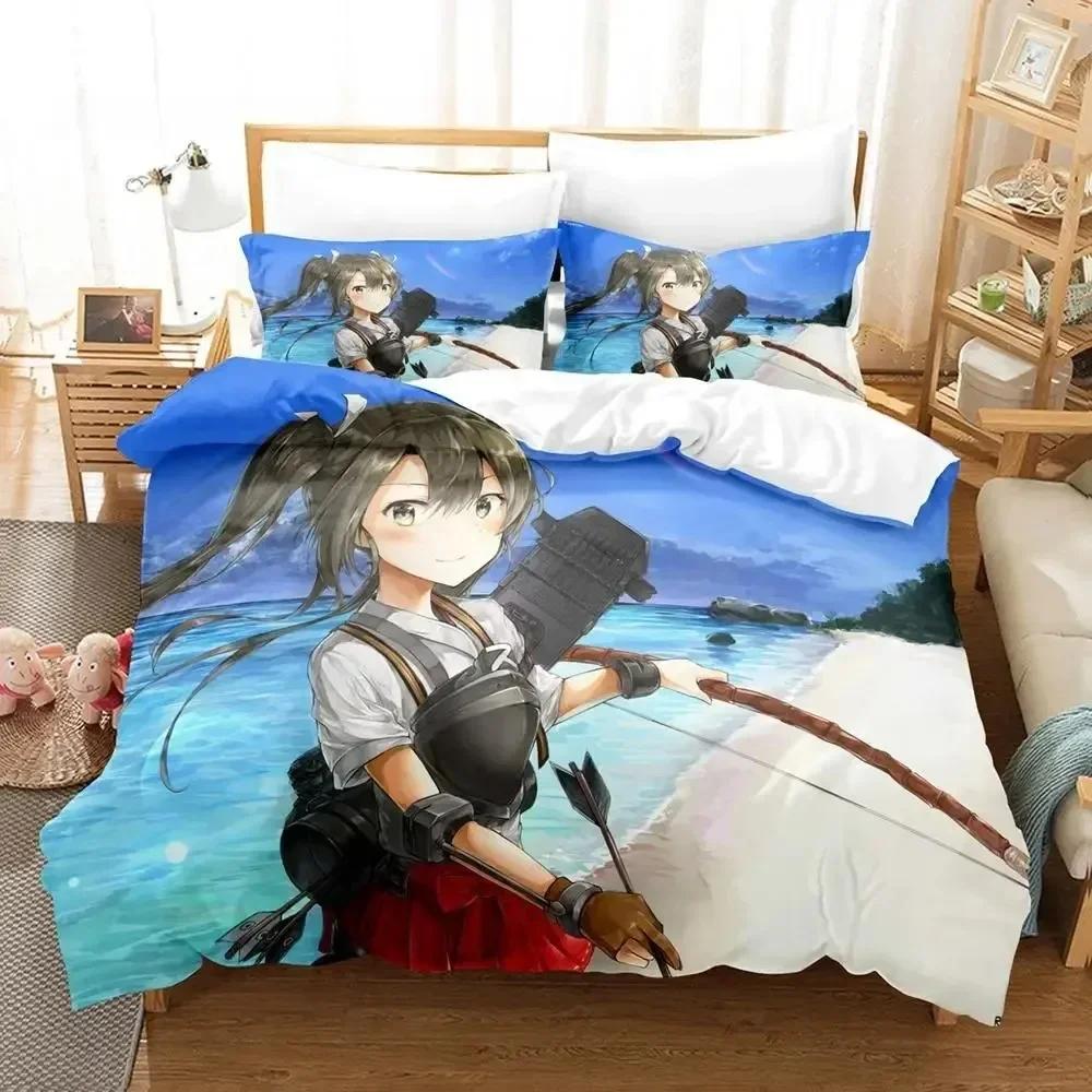 3D Kawaii Anime Zuikaku (Kancolle) Printed Bed Set Duvet Cover Pillowcase Bedding Set Bed Linen Sheet Quilt Full Queen King Size