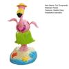 Ornament Solar Amuzant pentru Mașină Flamingo Plastic Decor Tablou de Bord cu Balansare Automată Design Fustă Hawaiiană Decor Mașină Birou Plajă Noutate