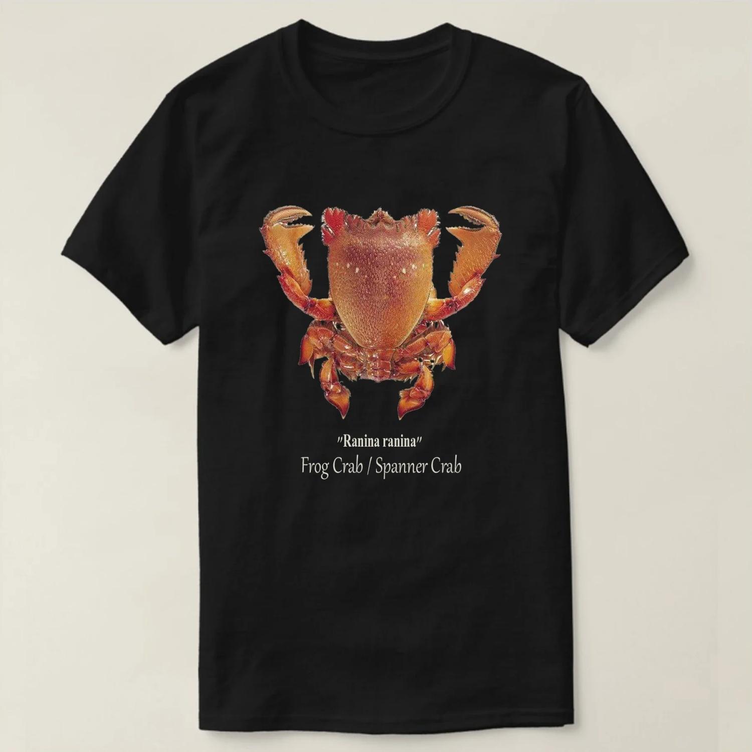 

_Ranina ranina_ Frog Crab Spanner Crab T Shirt Short Sleeve Casual 100% Cotton O-Neck Mens T-shirt Size S-3XL S чёрный