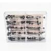 50 Stück Robuste Stahlfederstangen-Set 4,0 mm 5,0 mm Strukturierte Oberflächen für Schmuckreparatur