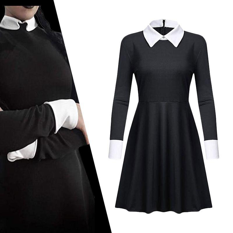 Stylish The Addams Family 2 Halloween Costume For Gothic Cosplay Party