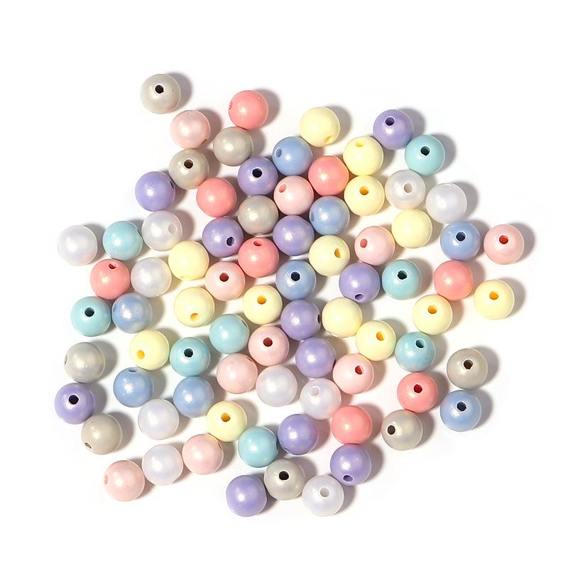 

Акриловые глянцевые круглые бусины-макароны: Разноцветные аксессуары для браслетов своими руками 6mm, Hole 1.8mm (100 pieces)