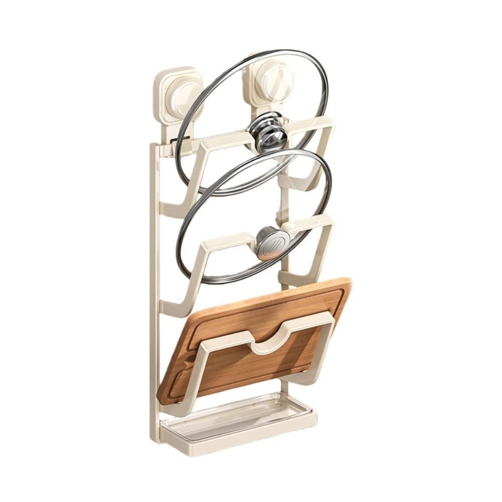 Carbon Steel Suction Cup Pot Lid Rack Cookware Storage Cutting Board Storage Home