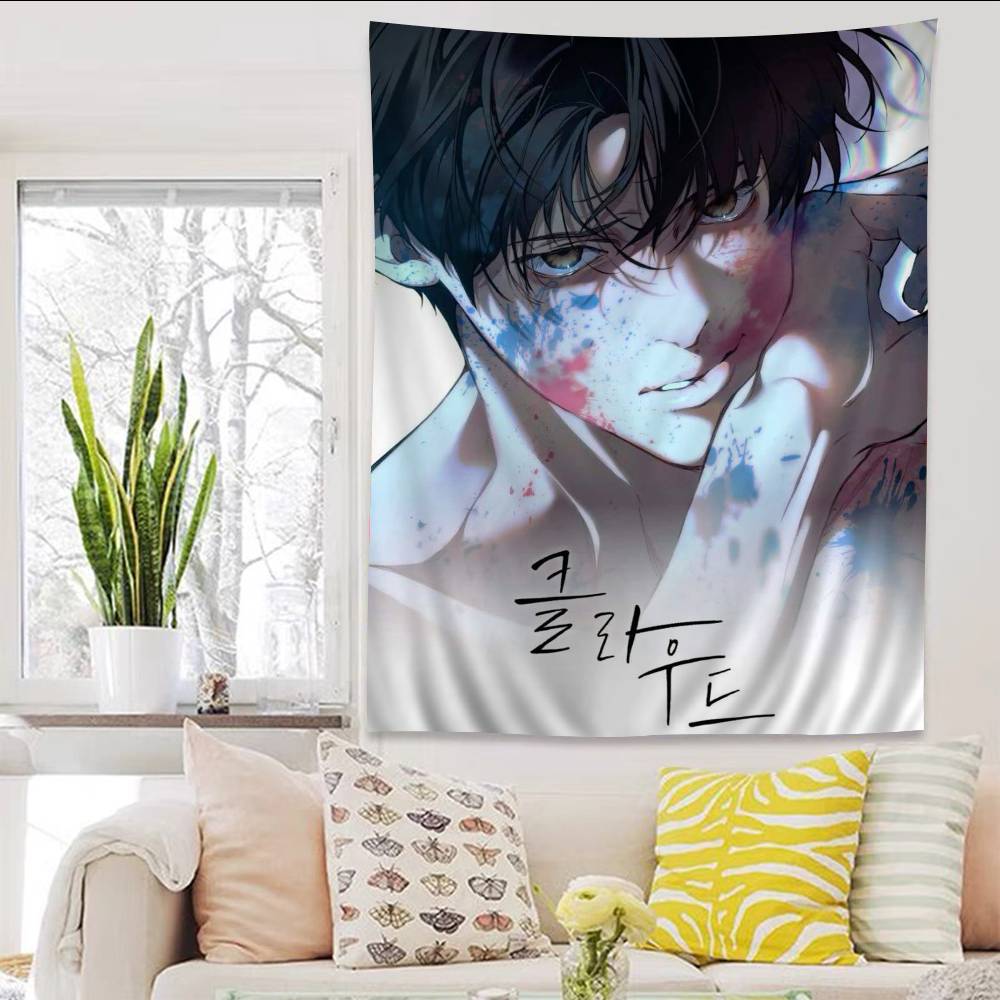 Anime Lost In The Cloud Anime Tapestry Indian Buddha Wall Decoration Witchcraft Bohemian Hippie Wall Hanging Sheets