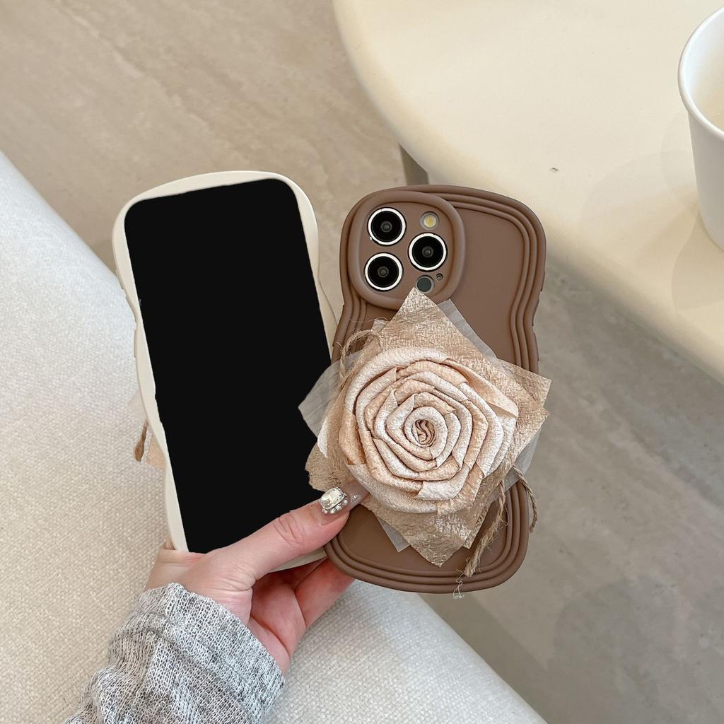 Autumn and Winter Retro Dry Rose for iPhone16 Apple 17Pro Max Mobile Phone Case 15/14 Wave Soft Case