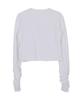 HARDCORE HAPPINESS Shirring Detail String Long Sleeve T-Shirt_White