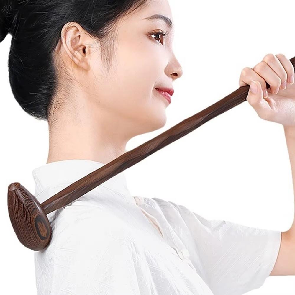 Muscle Relief Back Massage Hammer Acupressure Roller Ball Hammer Wooden Massage Hammer  Neck