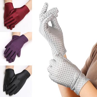 Gants d'été Protection solaire mode mitaines élastiques à points ronds de haute qualité