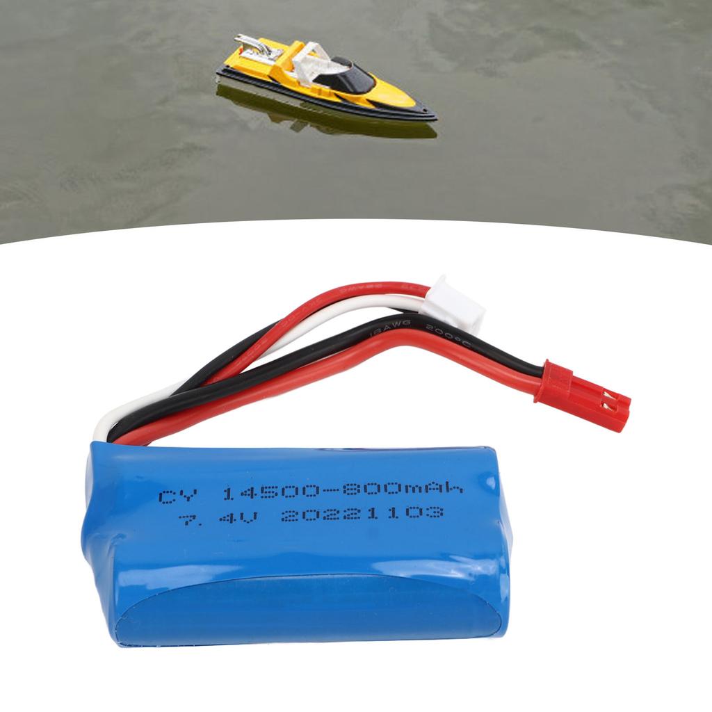 RC Battery Pack 7.4V 800mah Li Ion RC LiPo Battery Replacement for WL917 RC Toys