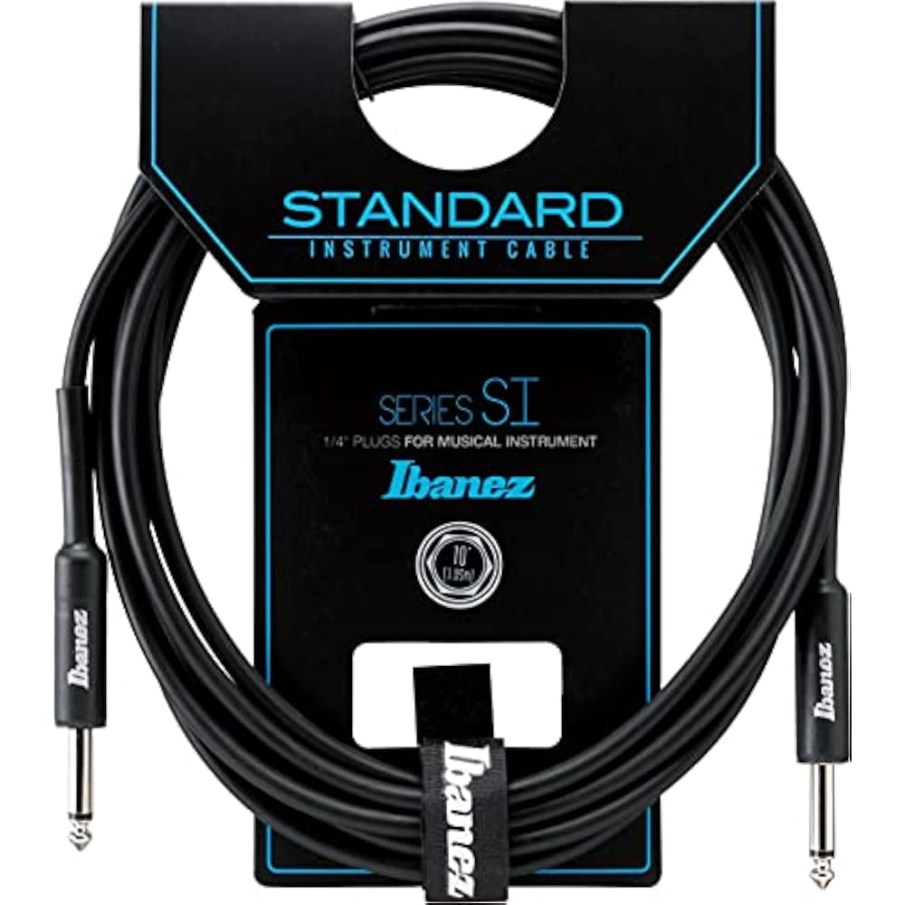 Ibanez (Ibanez) Standard Guitar/Bass Cable for Musical Instruments 10ft (3.05m) Straight-Straight...