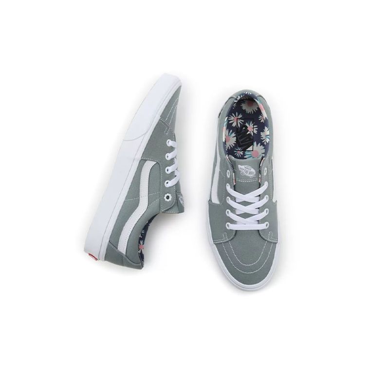 Vans Sk8 Low Smell The Flowers Casual Versatile Low-Top Skate Shoes Unisex Sneaker White Gray VN0A4UUKB7P