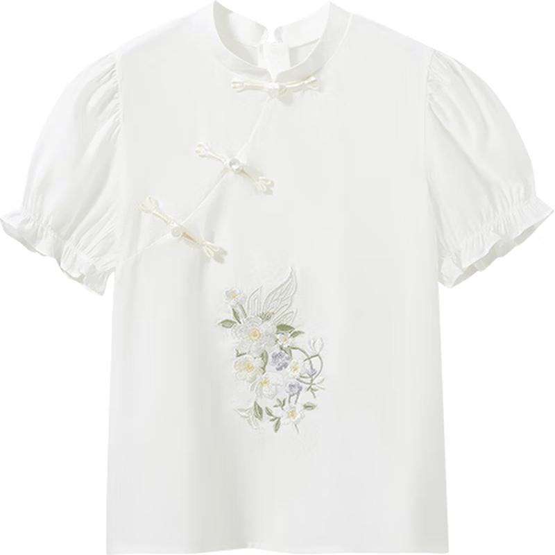 YEEHOO Girls Hanfu Short Sleeve Chinese Style Top 150