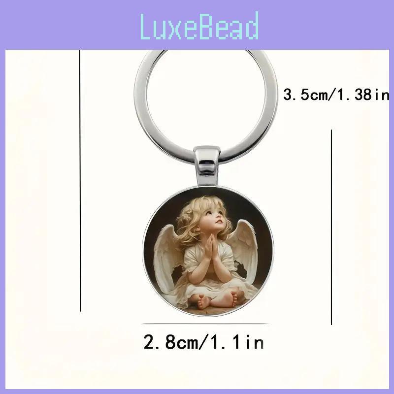 Small Angel Keyring With Time Gem Jewelry Silver Zinc Alloy For Special Occasions