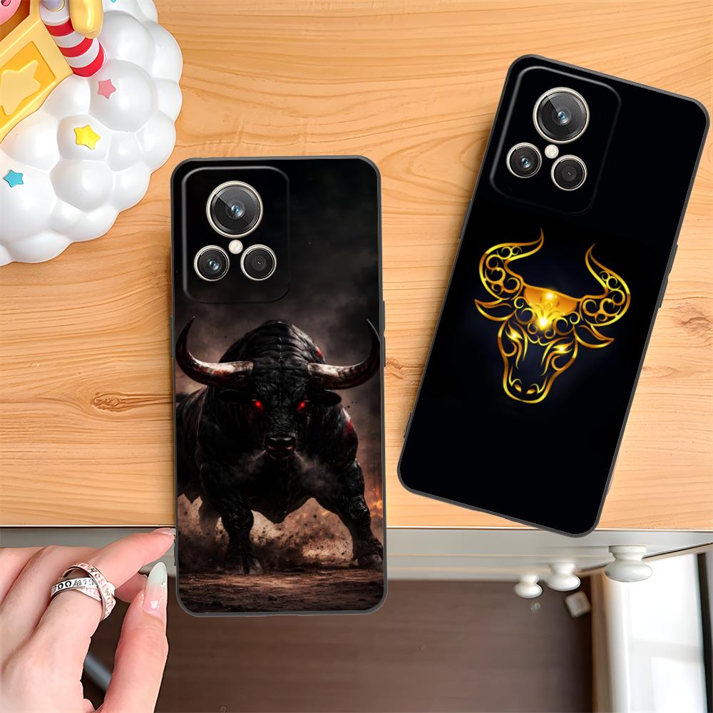 Bull Head Phone Case for Realme GT 8 Neo Pro C75 73 71 C67 65 C55 53 C35 31 C20 15 Soft TPU Shockproof Cover