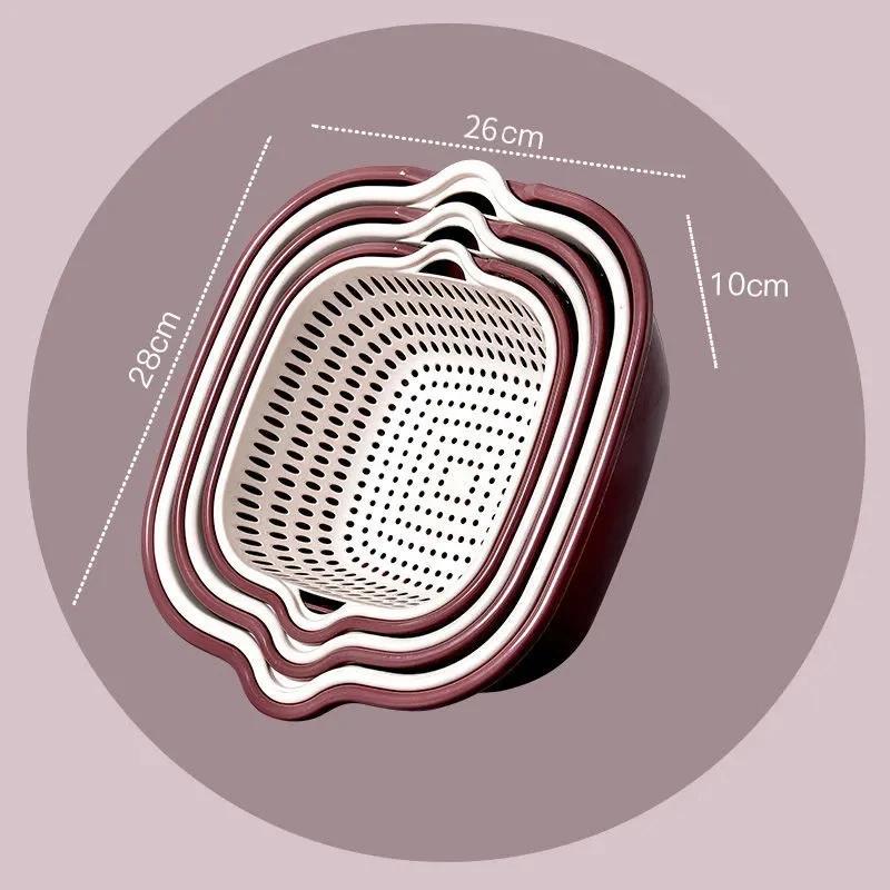 

6шт/комплект кухонная мойка сушилка для овощей корзина для фруктов для мытья фруктов Пластиковый тазик раковина для мытья овощей корзина для слива раковина