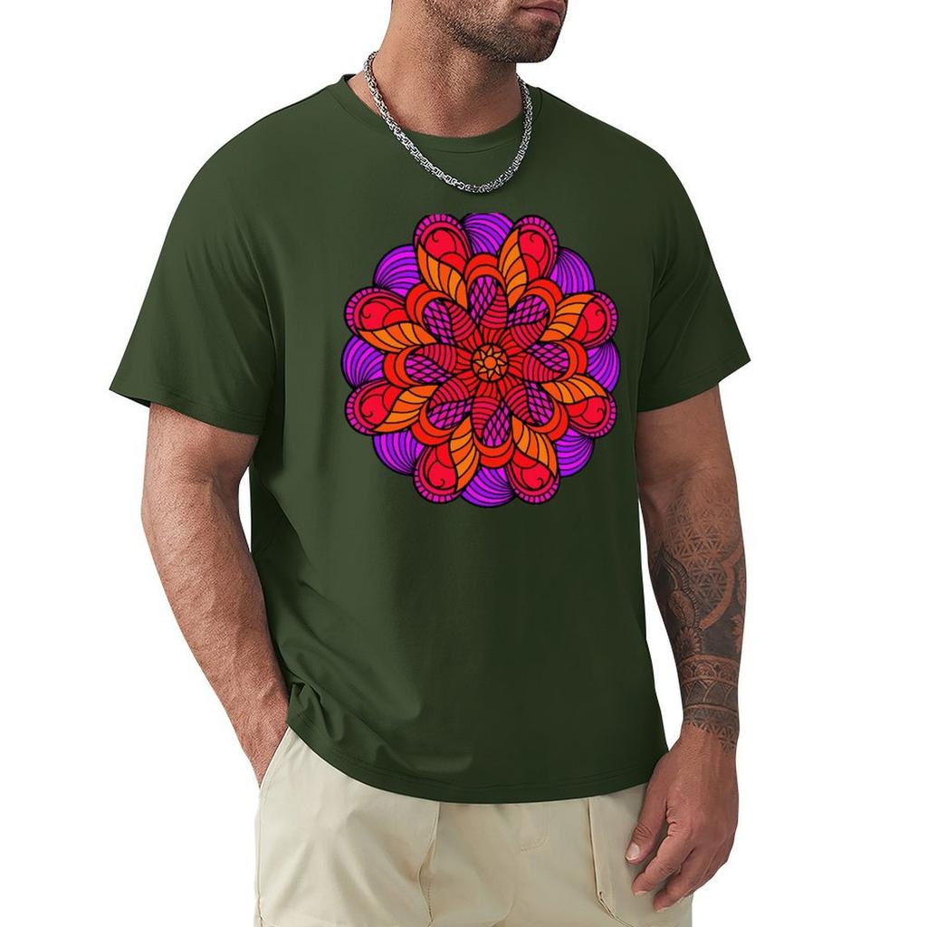 Mandala 16 T-Shirt Graphic Tee Shirt Sports Fans Anime Stuff Mens T Shirt