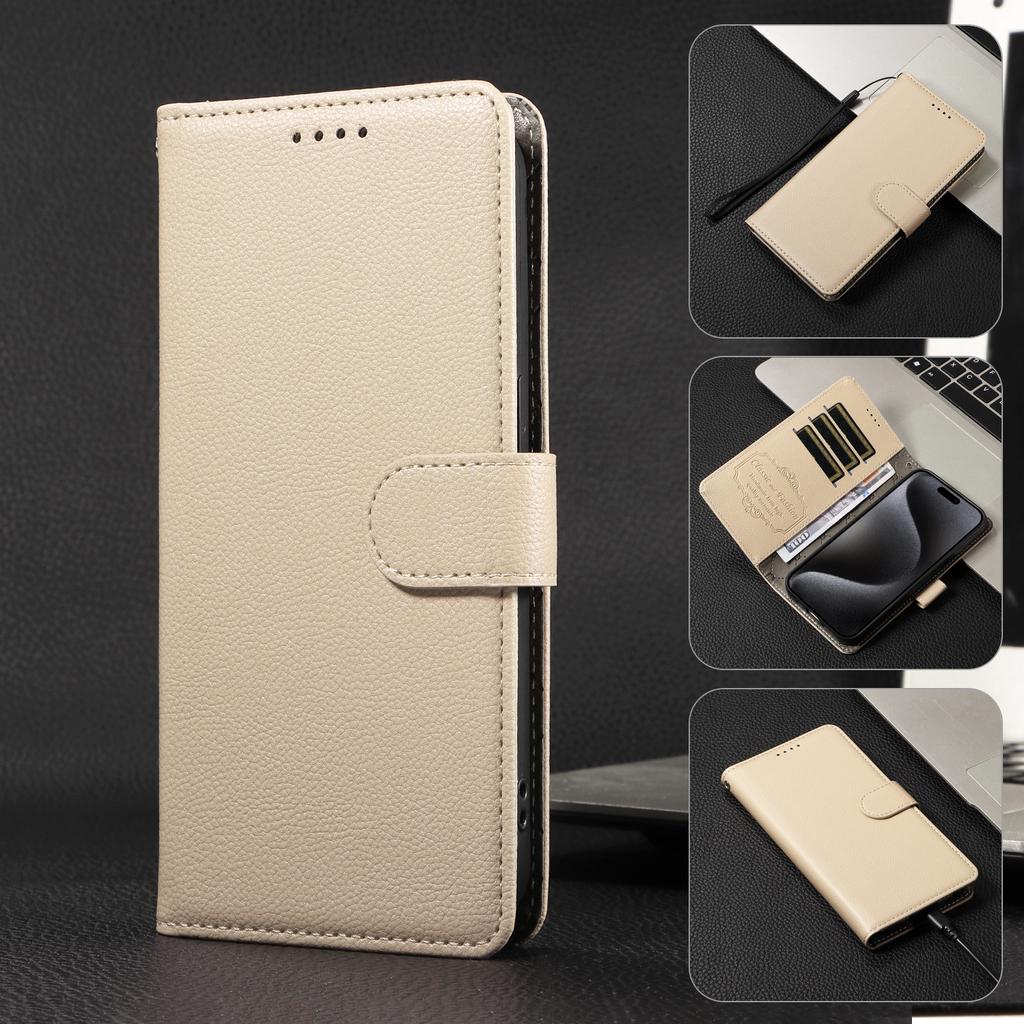 For TECNO Spark 40 Pro+ 4G Case RFID Blocking 3 Card Slots PU Leather Phone Cover with Wrist Strap