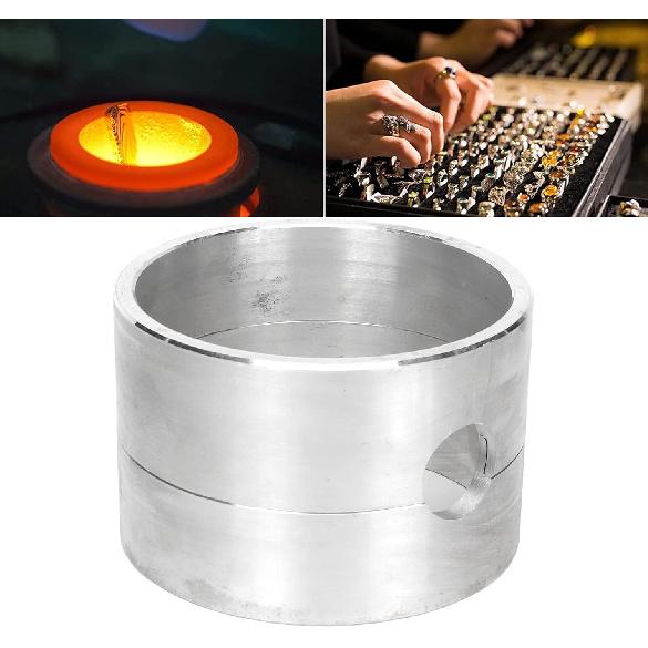 Sand Casting Mold Box Aluminum Alloy Cylindrical Casting Mould for Metal Jewelry Ring for Jewelry Makers