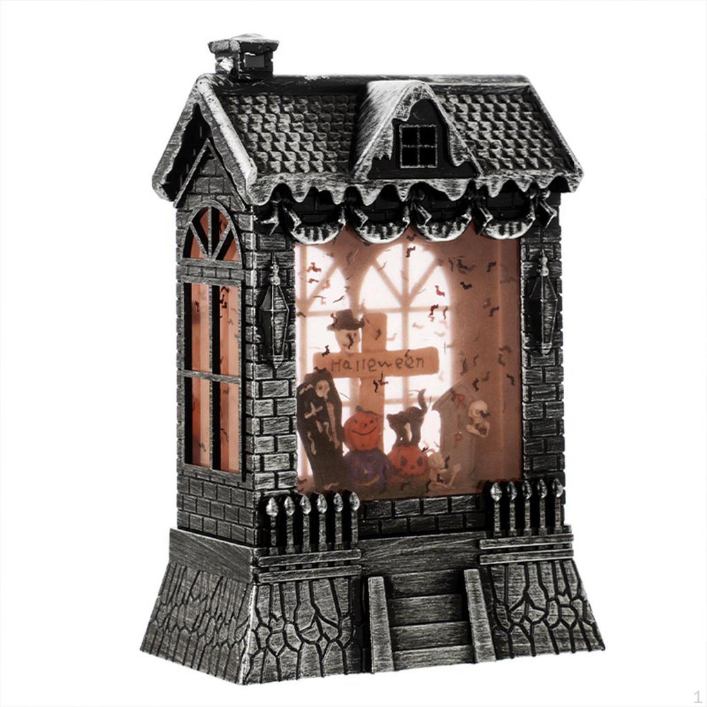 Halloween Lantern Light House Shape Lighting for Porch Holiday Costume Party