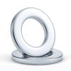 High-Strength White Zinc Flat Washer, Carbon Steel, M2-M30